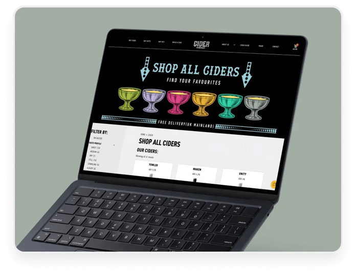 Kent Cider Website Desktop