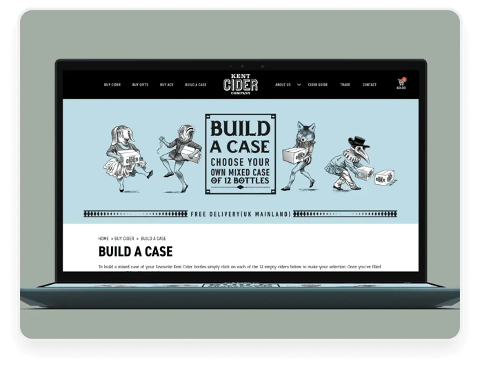 Kent Cider Website on Laptop View