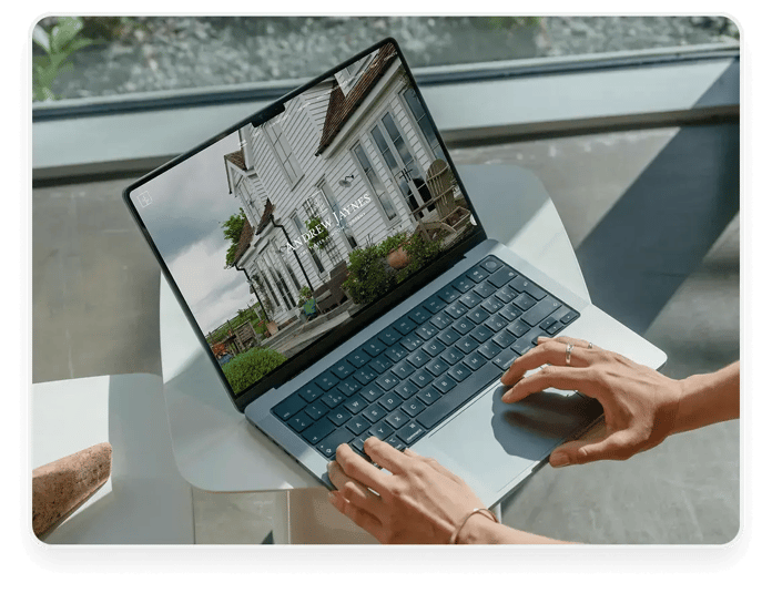 Andrew Jaynes Website on Laptop